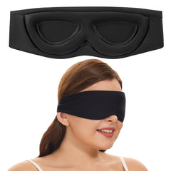 ALASKA BEAR Sleep Mask with headband design blocks light for side sleepers.