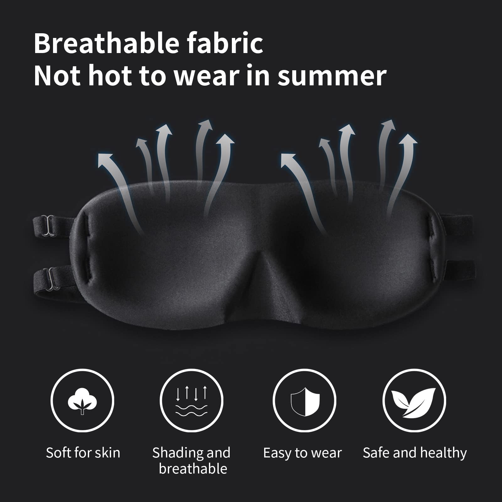ALASKA BEAR sleep mask ideal for flights and trains to block cabin light.