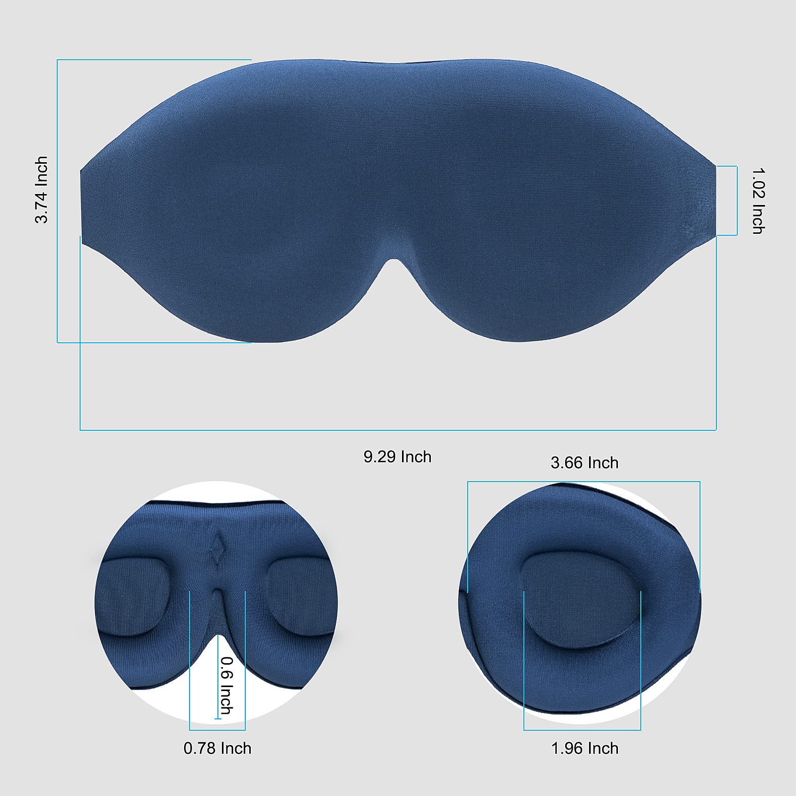 ALASKA BEAR travel-ready sleep mask is compact and easy to pack.