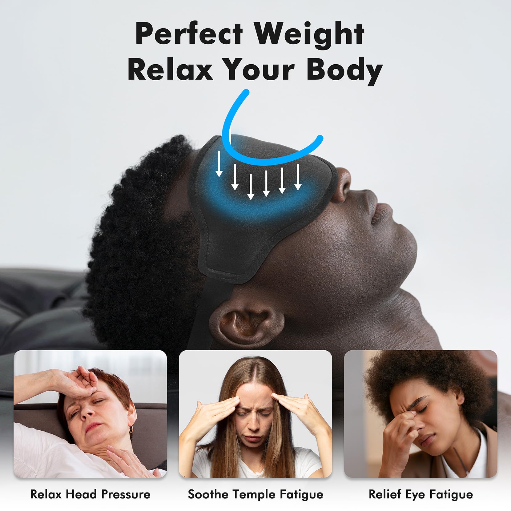 Albatross Health New England eye mask with adjustable strap ideal for travel.