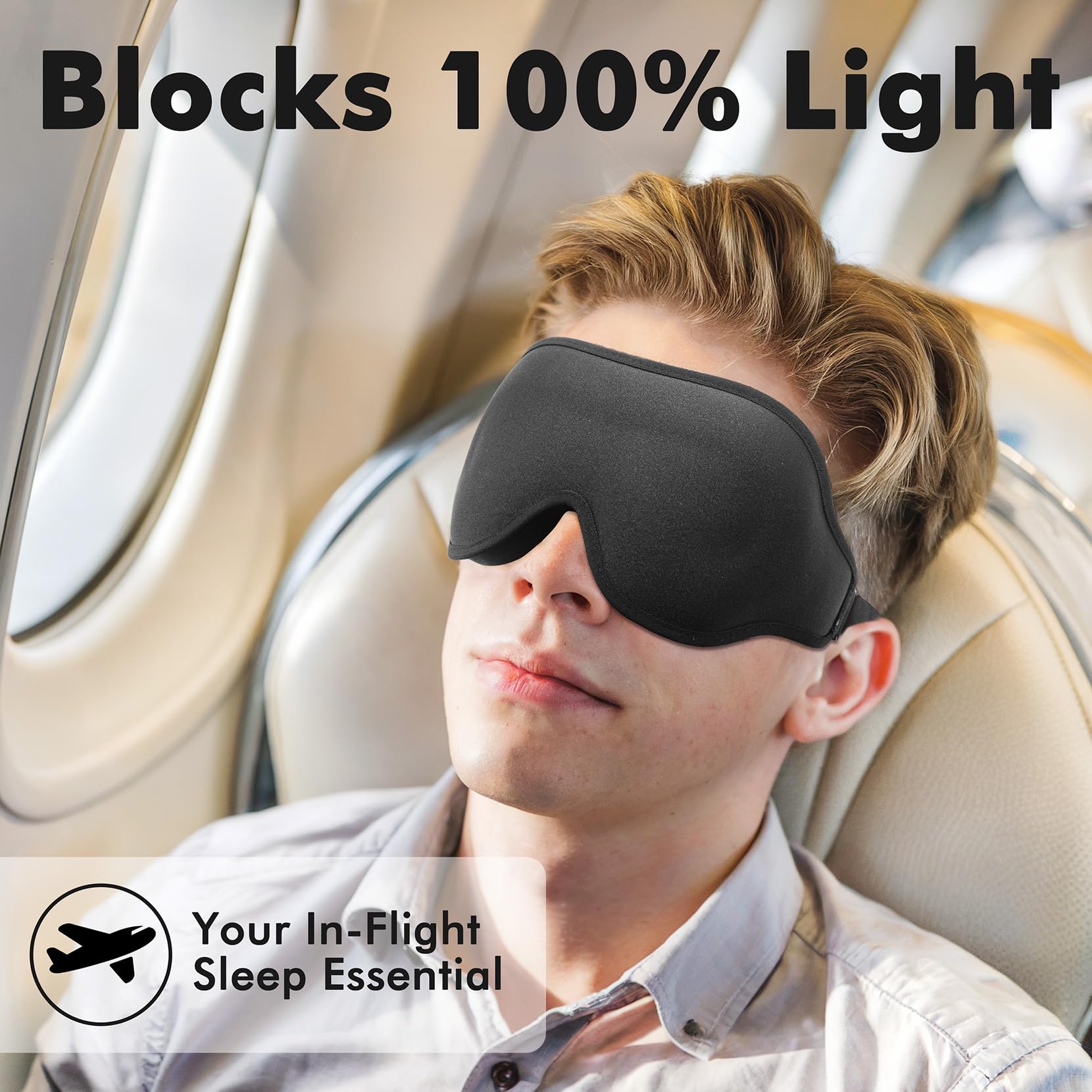Albatross Health New England eye mask supports lash extensions while blocking light.