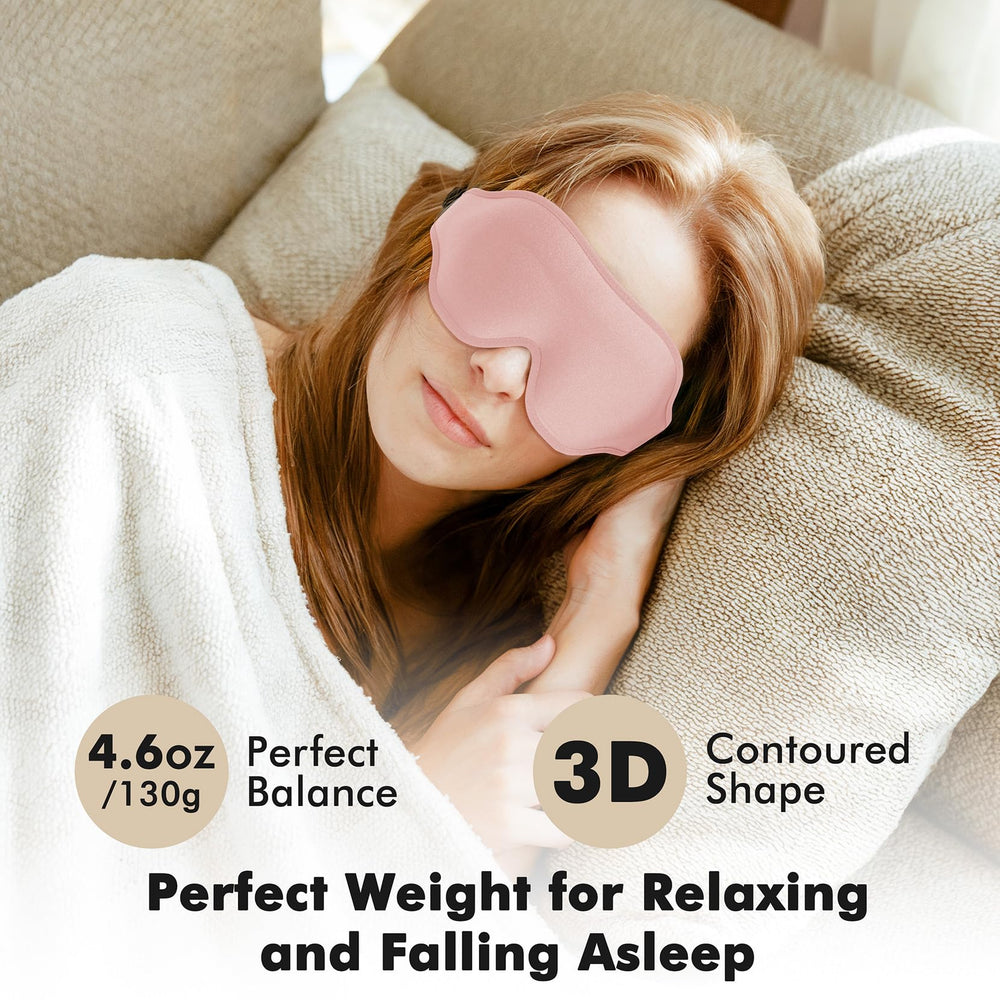 Albatross Health New England eye mask close-up shows nose cutout for improved light blocking.