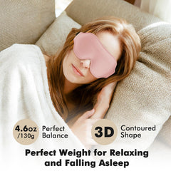Albatross Health New England eye mask close-up shows nose cutout for improved light blocking.