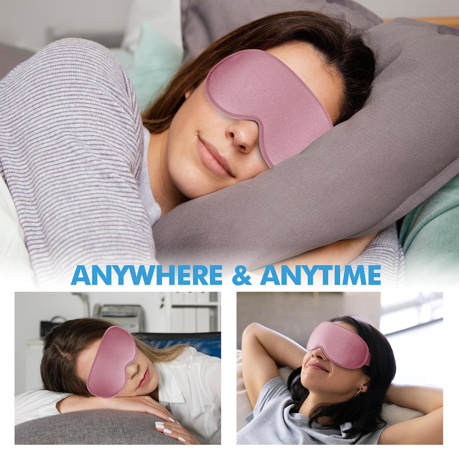 Albatross Health New England pink side sleeper eye mask blends style and blackout