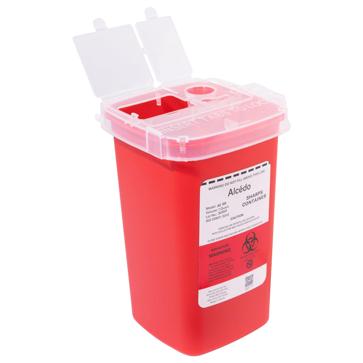 Alcedo Contenedor Sharps para uso doméstico, almacenamiento seguro de agujas