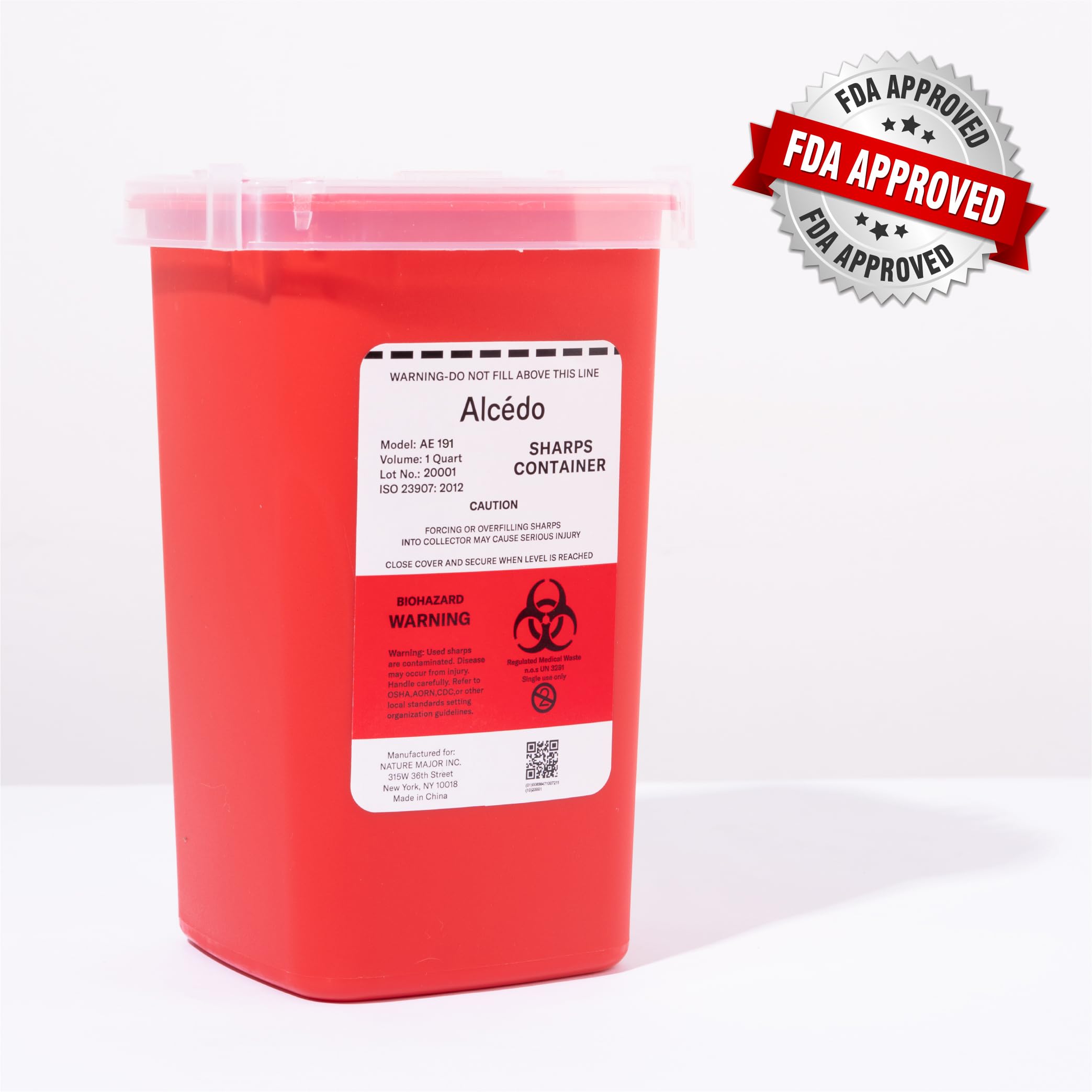 Alcedo Contenedor Sharps para uso profesional en clínicas y laboratorios
