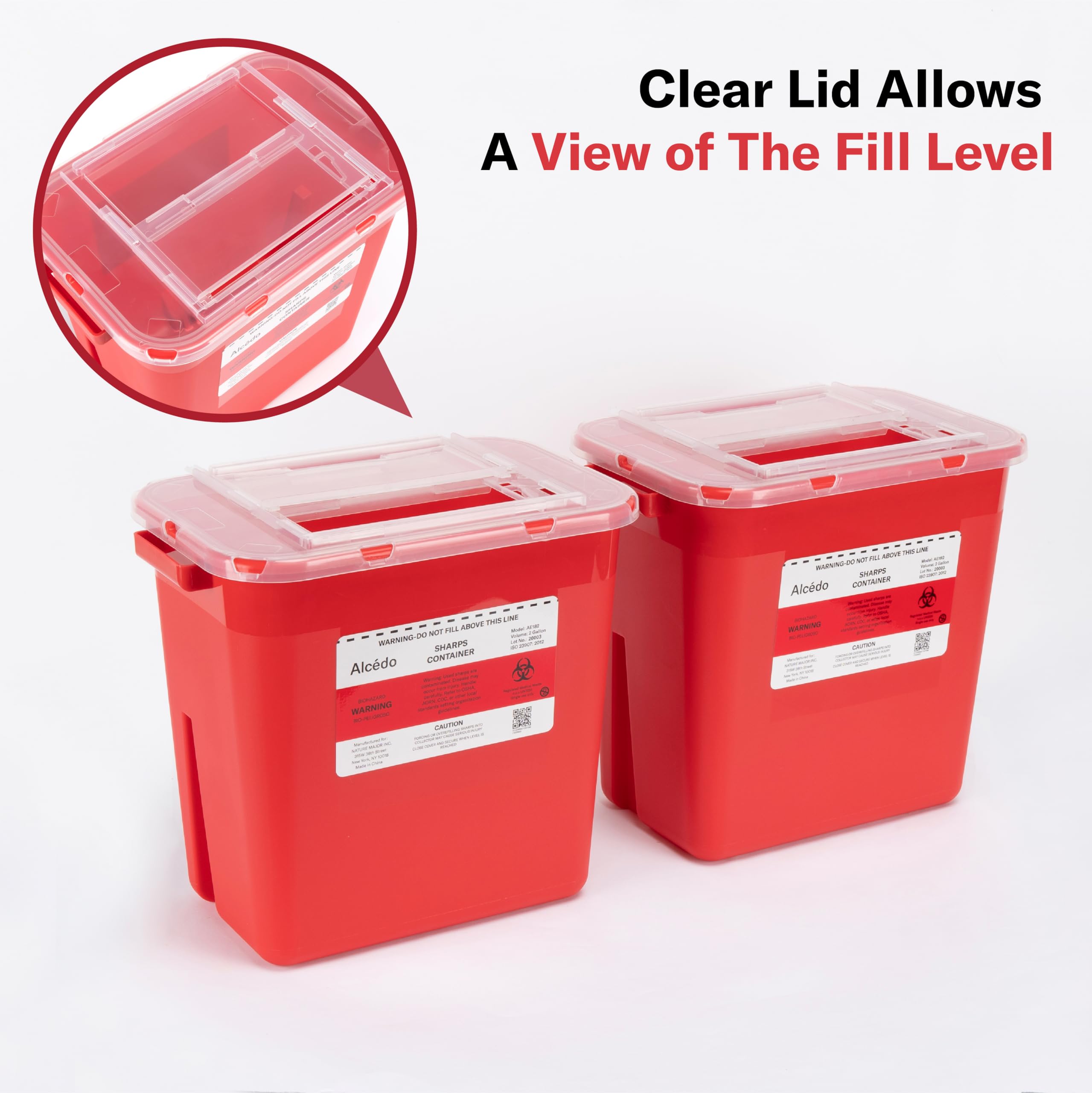 Alcedo sharps container meets OSHA and EPA standards for waste disposal.