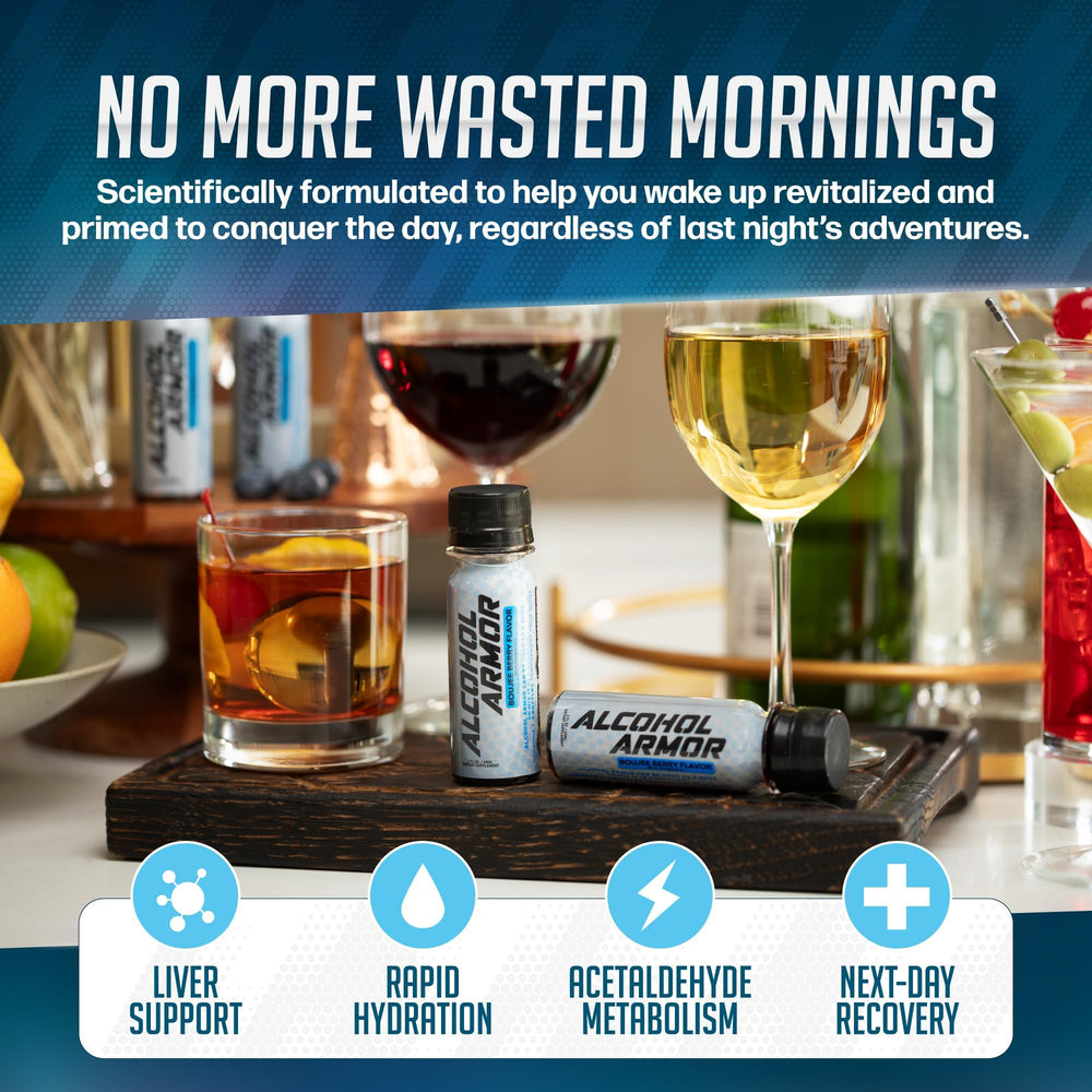 Activated charcoal and electrolytes blend featured in Alcohol Armor for hydration