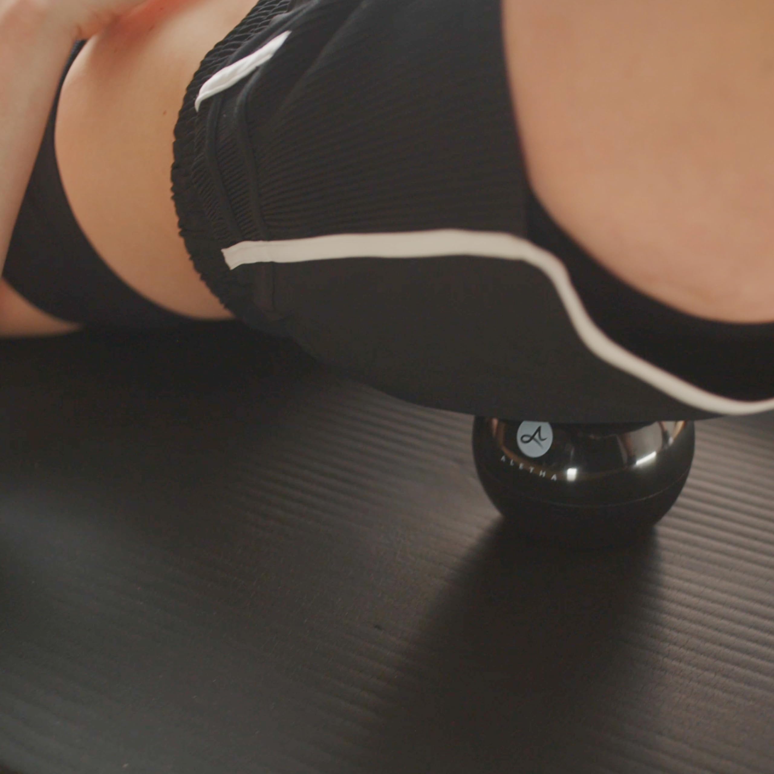 Aletha hip flexor release ball compact design fits gym and home routines.