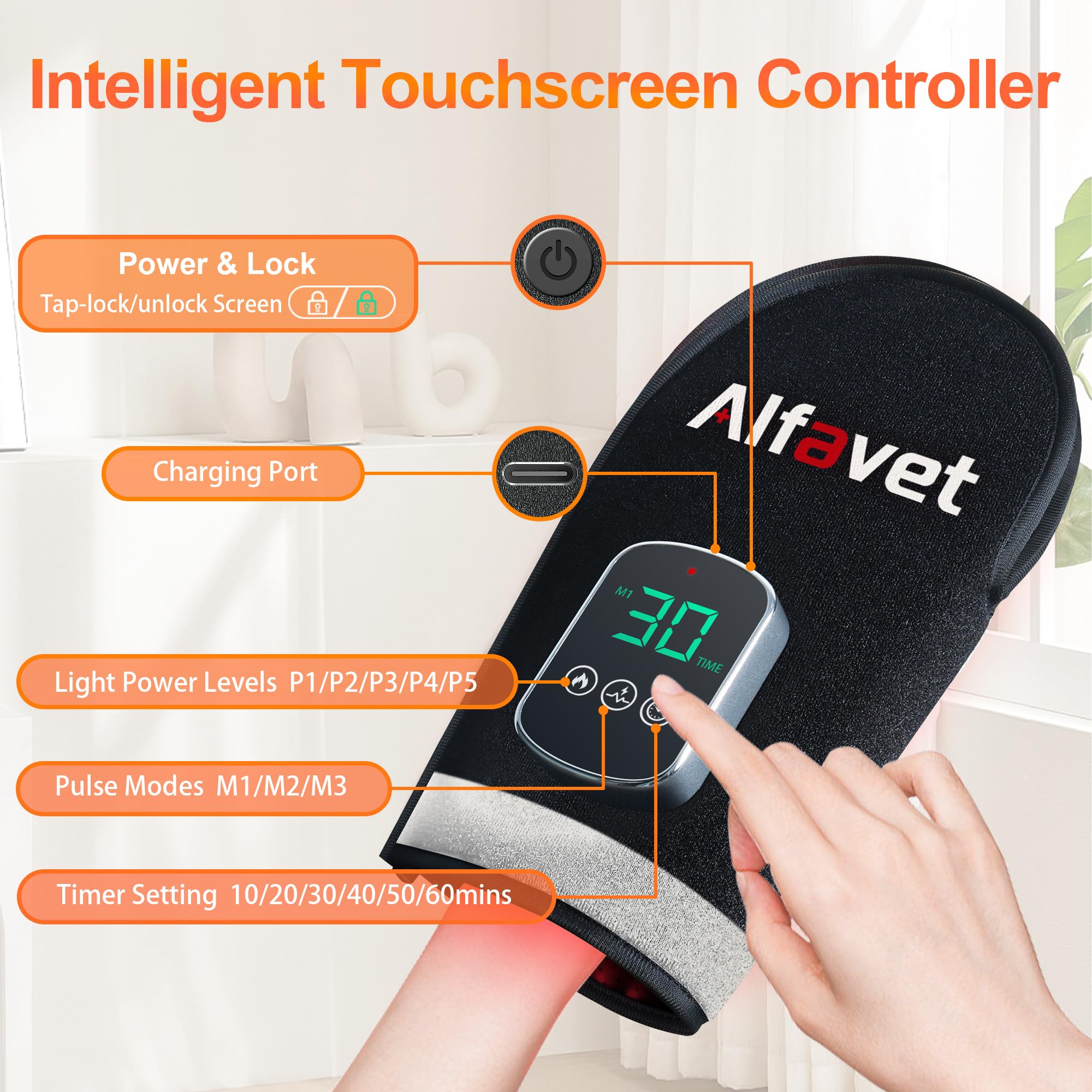 Alfavet glove 112-led-beads delivers full coverage across the hand for consistent exposure.