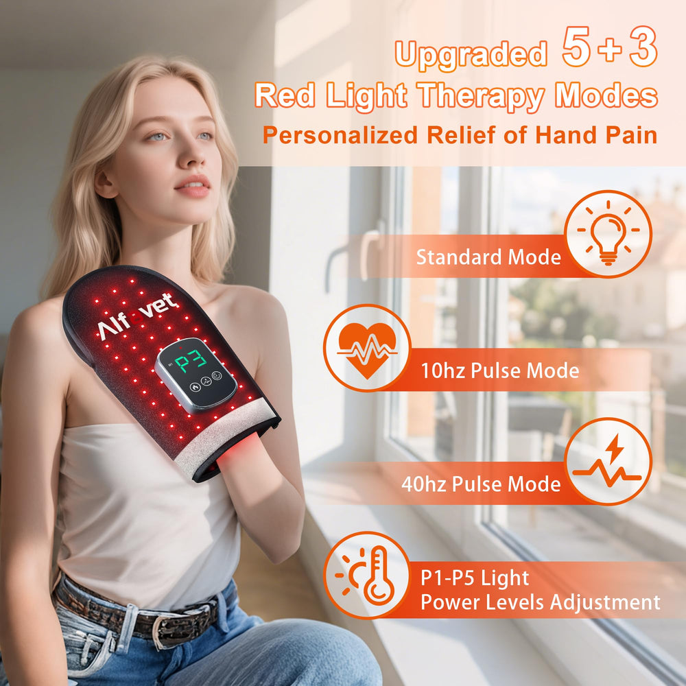 Alfavet glove wrist-strap-adjustment highlights secure fit for comfortable sessions.