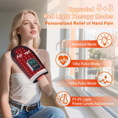 Alfavet glove wrist-strap-adjustment highlights secure fit for comfortable sessions.