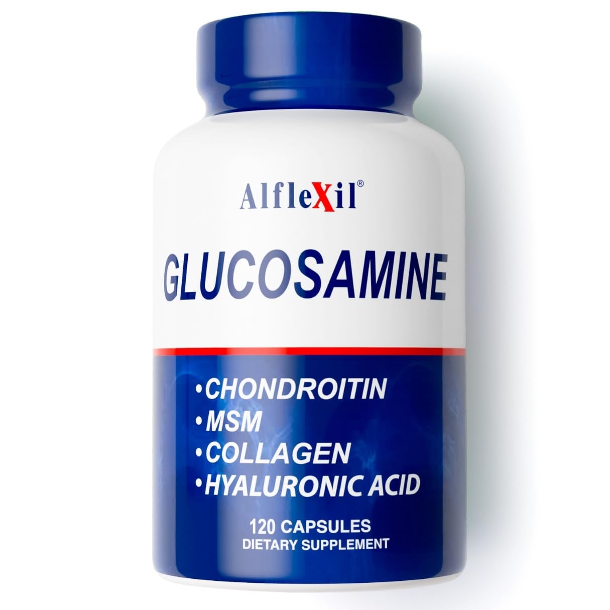 ALFA VITAMINS ALFLEXIL bottle closeup supports joint mobility.