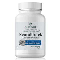 Algonot NeuroProtek bottle-front with softgels for daily wellness.