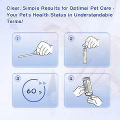 AlievePet strips close-up color indicators for quick at home screening.