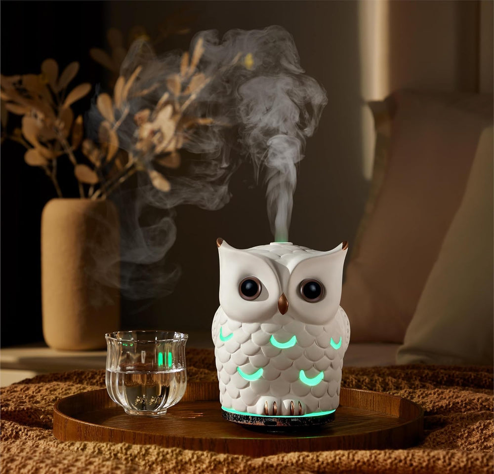 ALIEYE Owl Diffuser with LED seven-color lights for relaxing ambience