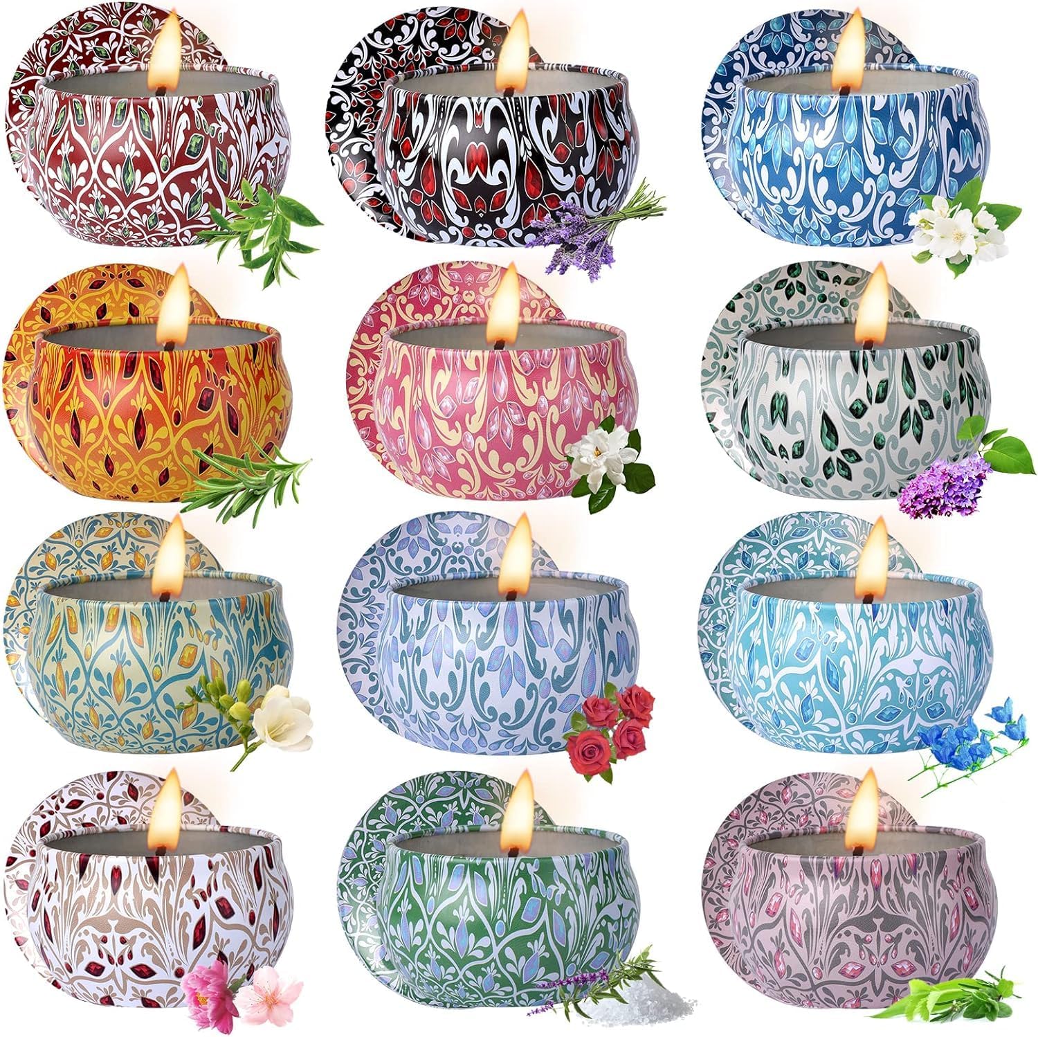 Alikiai scented candles 12-fragrances collection enhances mood and home fragrance