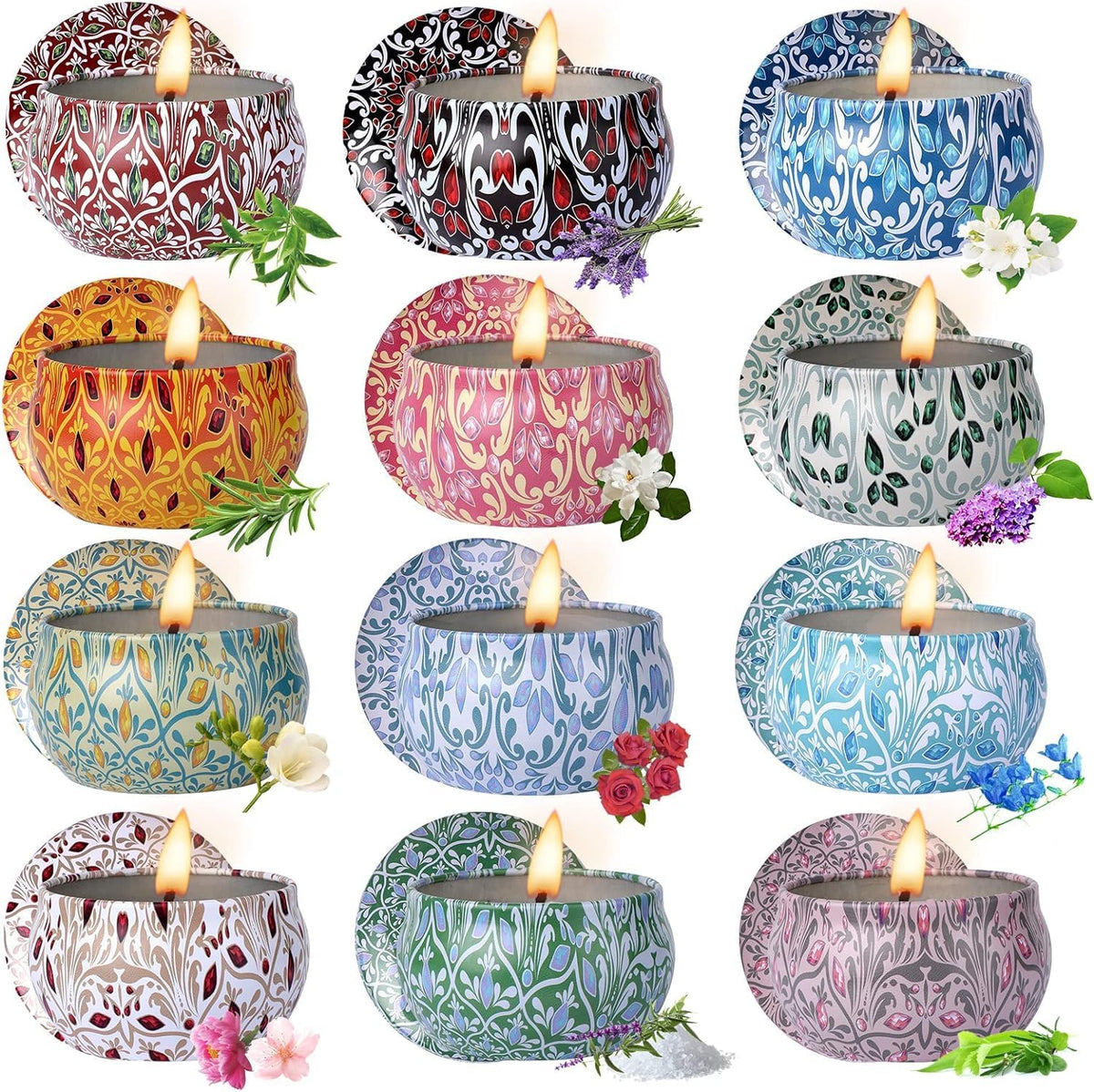 Alikiai scented candles 12-fragrances collection enhances mood and home fragrance