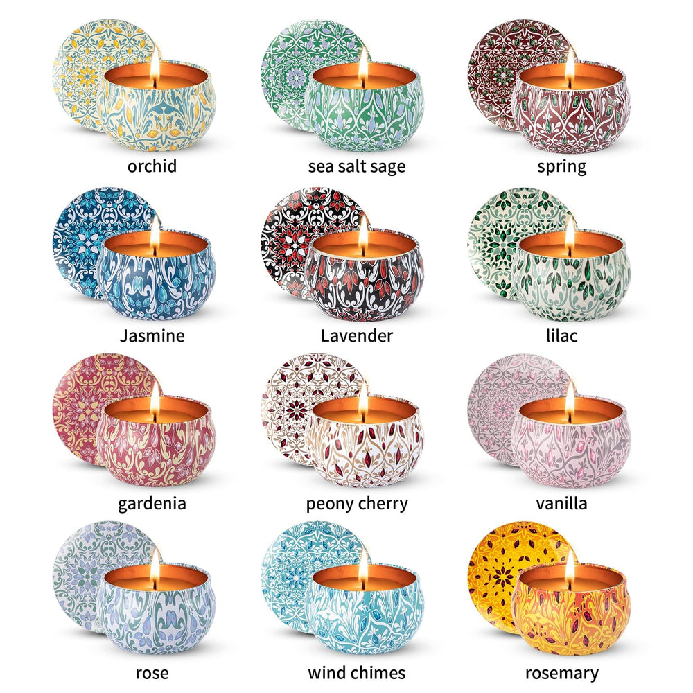 Alikiai scented candles rose-lavender collection for calming ambiance