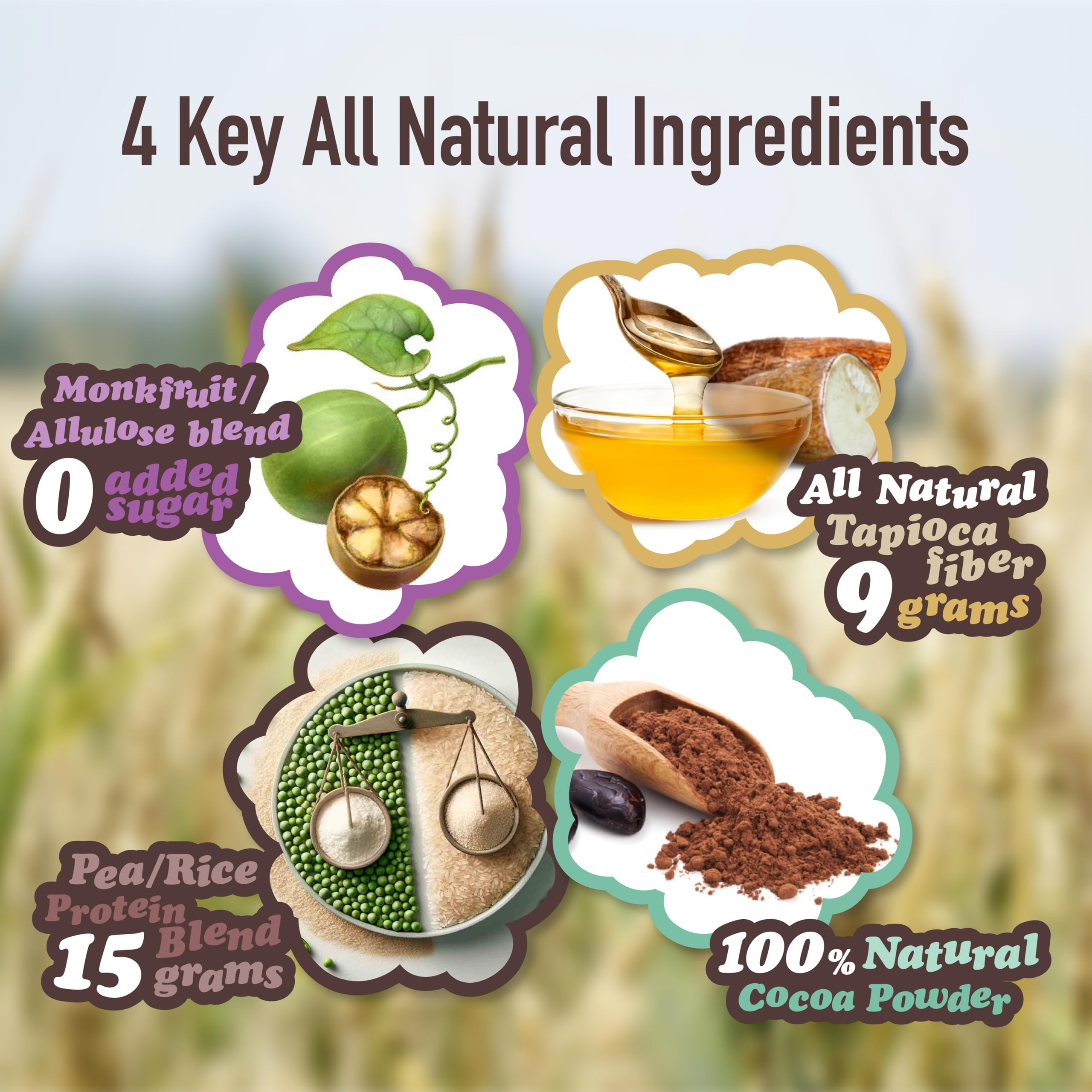 Alio Protein Bars ingredient label close-up shows allergen-free formulation.