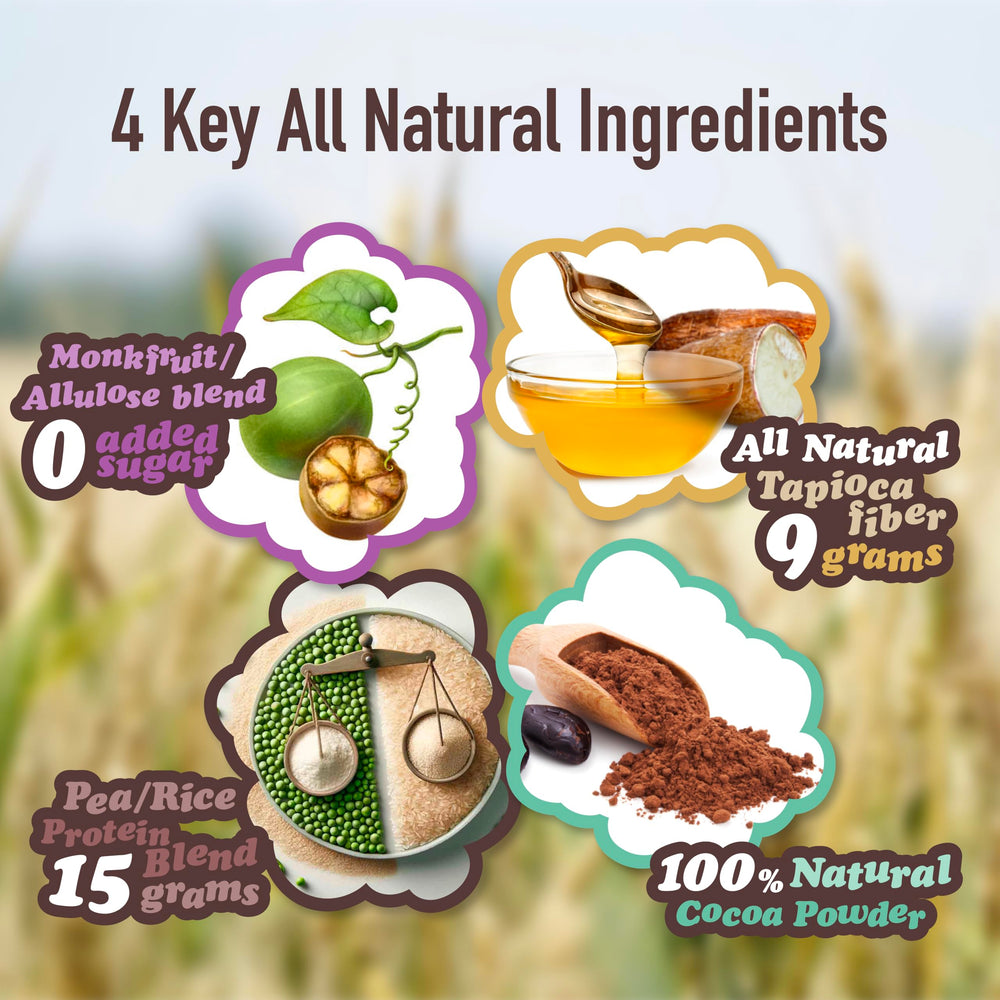 Alio Protein Bars ingredient label close-up shows allergen-free formulation.