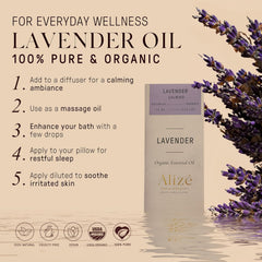 Alizé lavender plant from Bulgaria highlights organic origin and natural aroma.