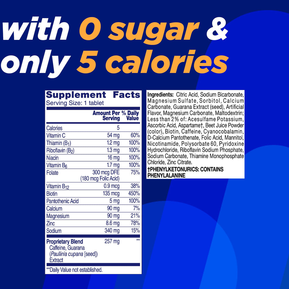 Portable Alka-Seltzer Energy Boost tablet ready for gym or meetings