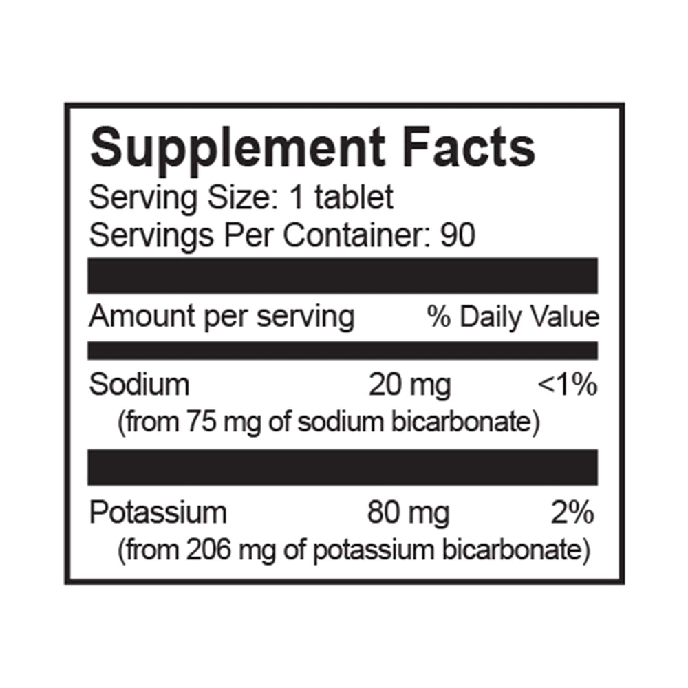 Close-up of Alkalife tablets shows time-release coating for steady pH support.