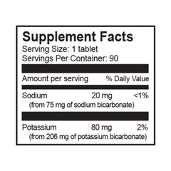 Close-up of Alkalife tablets shows time-release coating for steady pH support.