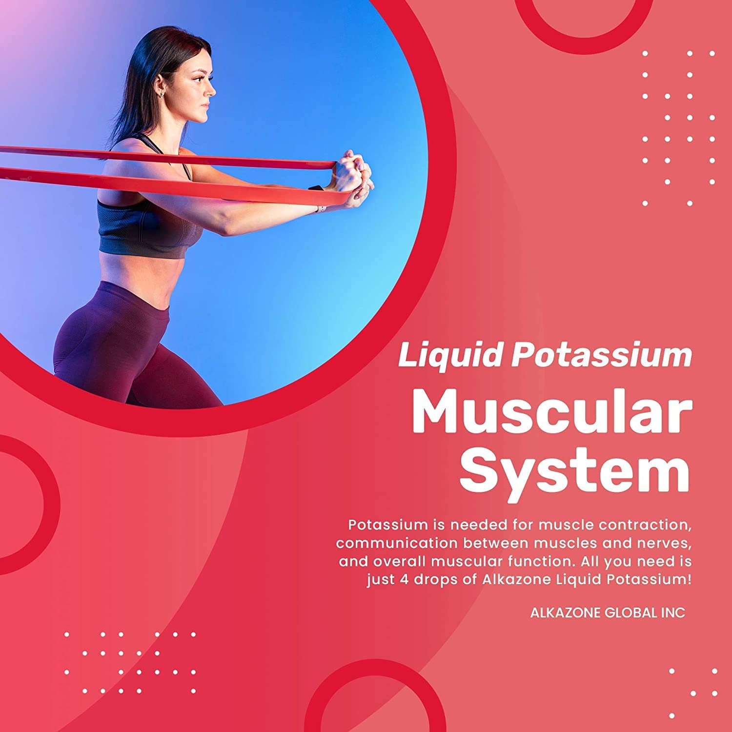 Alkazone Liquid Potassium Plus pour-friendly bottle design speeds hydration.