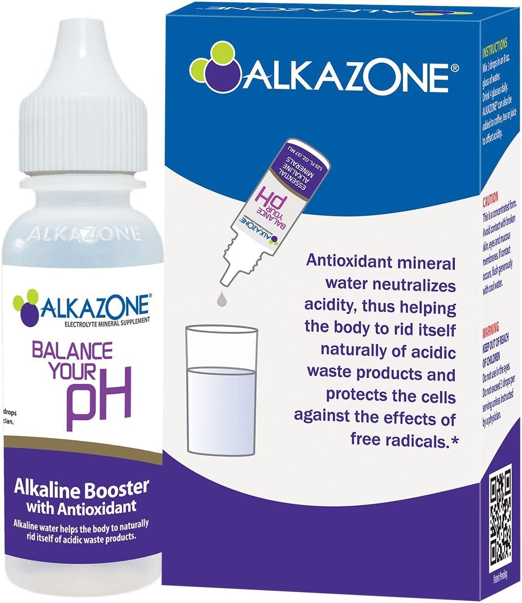 AlkaZone water glass being poured to illustrate alkaline water for hydration.