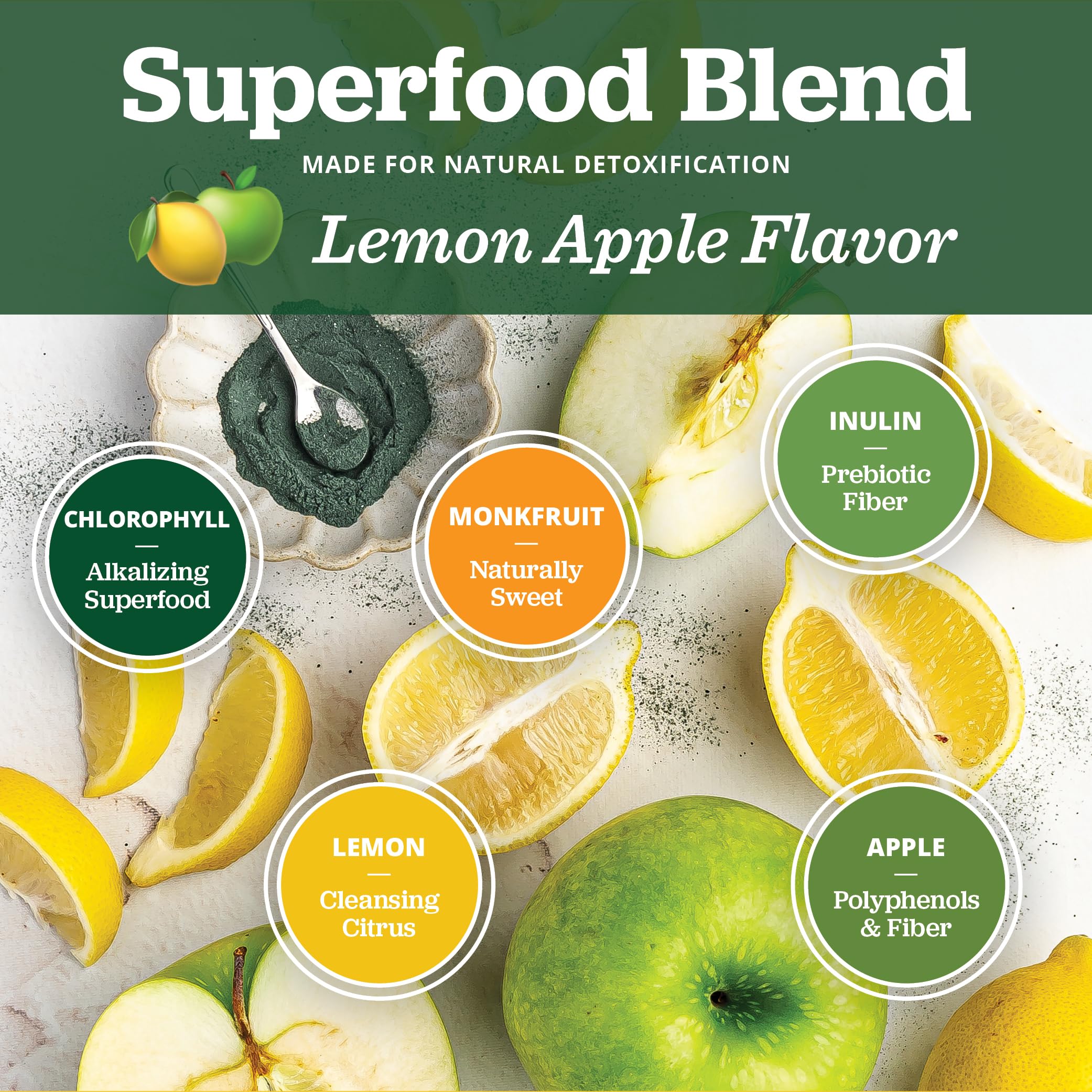 Chlorophyll lemon apple daily use shot from All About Juicing supports easy wellness on busy mornings