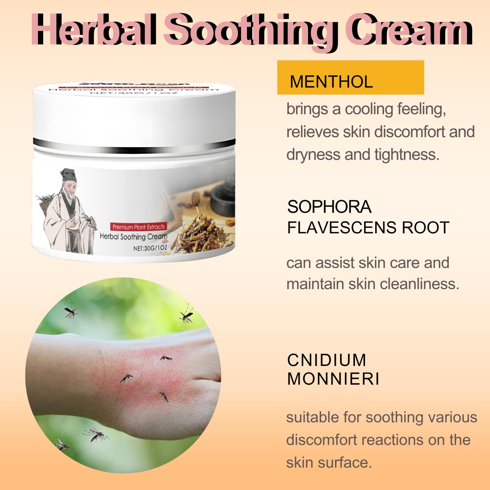 All-Natural Herbal Soothing Cream compact packing for on the go