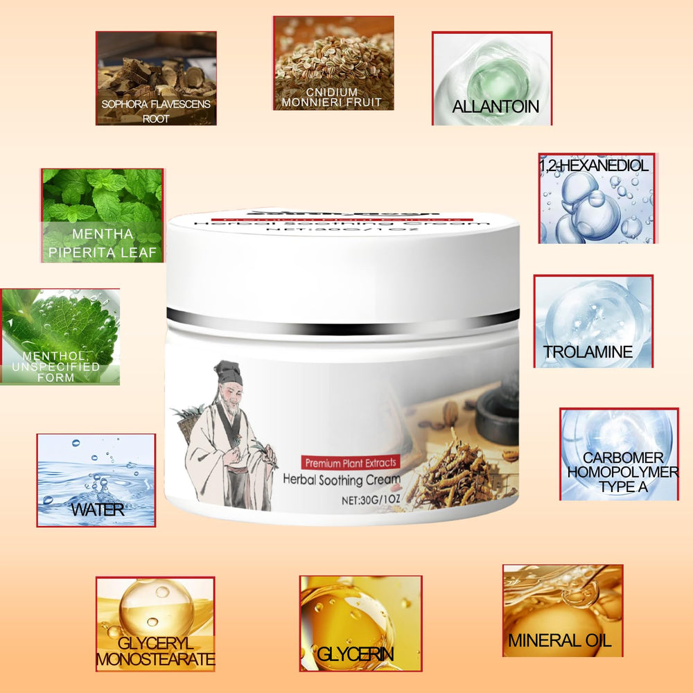 All-Natural Herbal Soothing Cream two-pack display on shelf