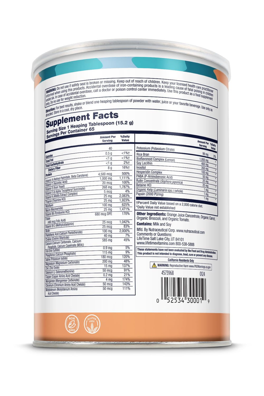 ALL ONE daily scoop dissolving in water for quick, complete nutrition.