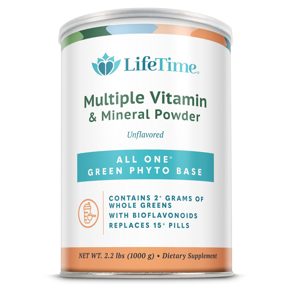 ALL ONE Rice Base daily scoop stirred into water for convenient complete nutrition.