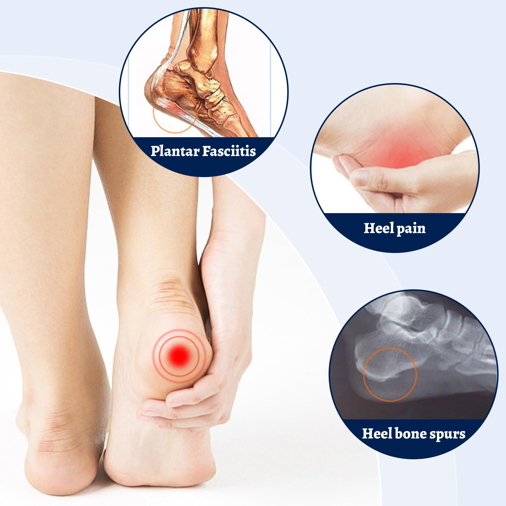 All One Tech easy-clean heel pads with removable film for quick maintenance.