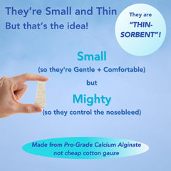 AllaQuix calcium alginate gauze plug soft and absorbent for gentle use.