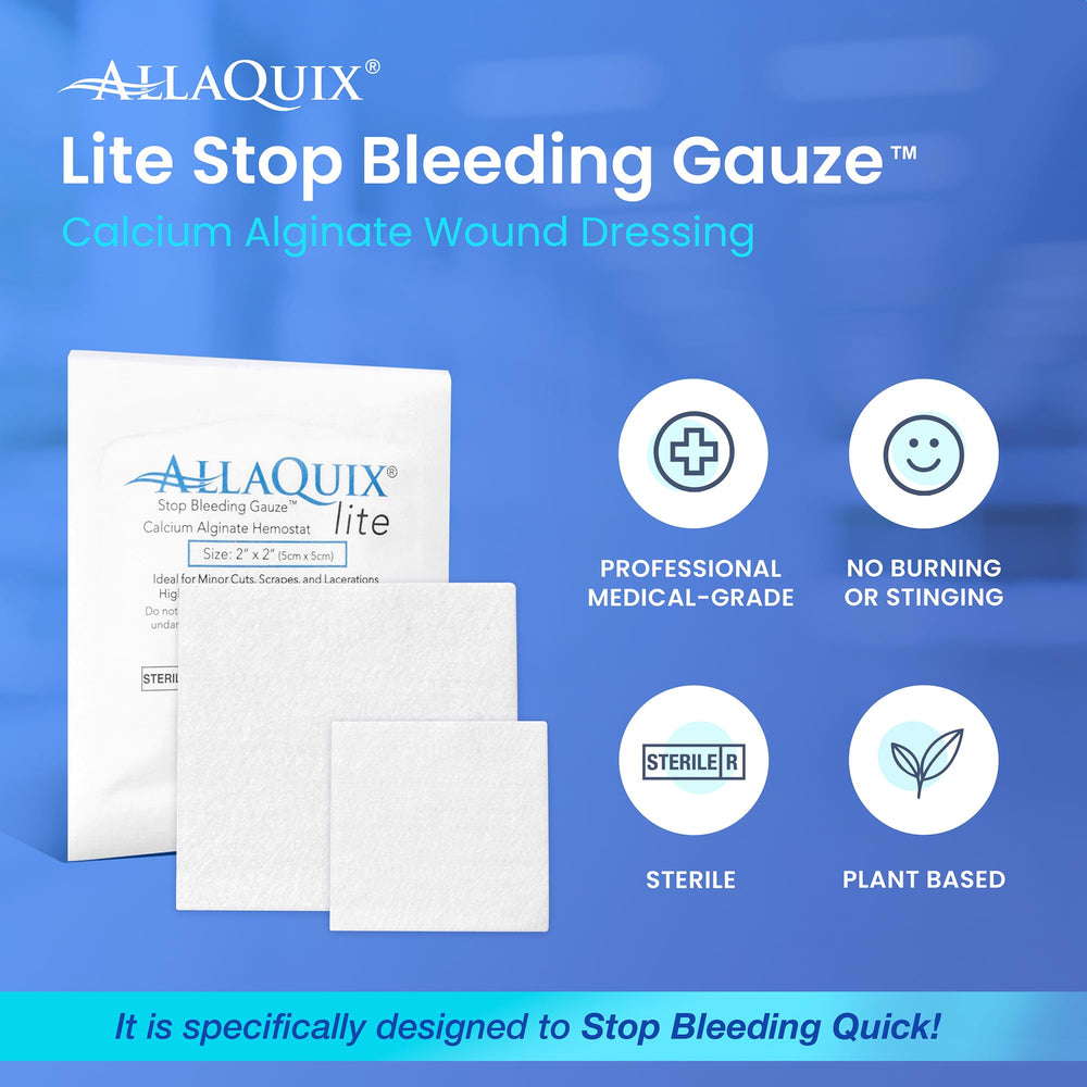AllaQuix Lite calcium alginate technology forms a protective gel on wounds
