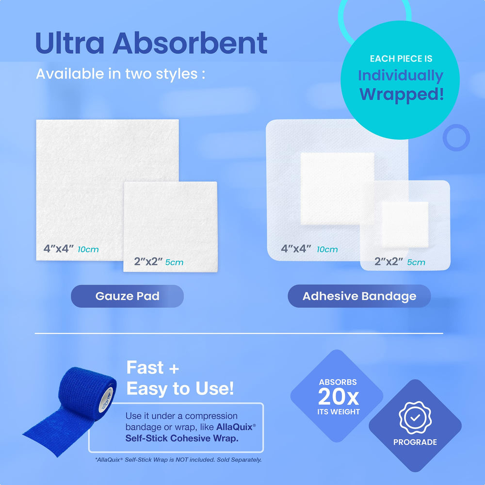 AllaQuix Lite soft non-adherent gauze reduces pain during dressing change