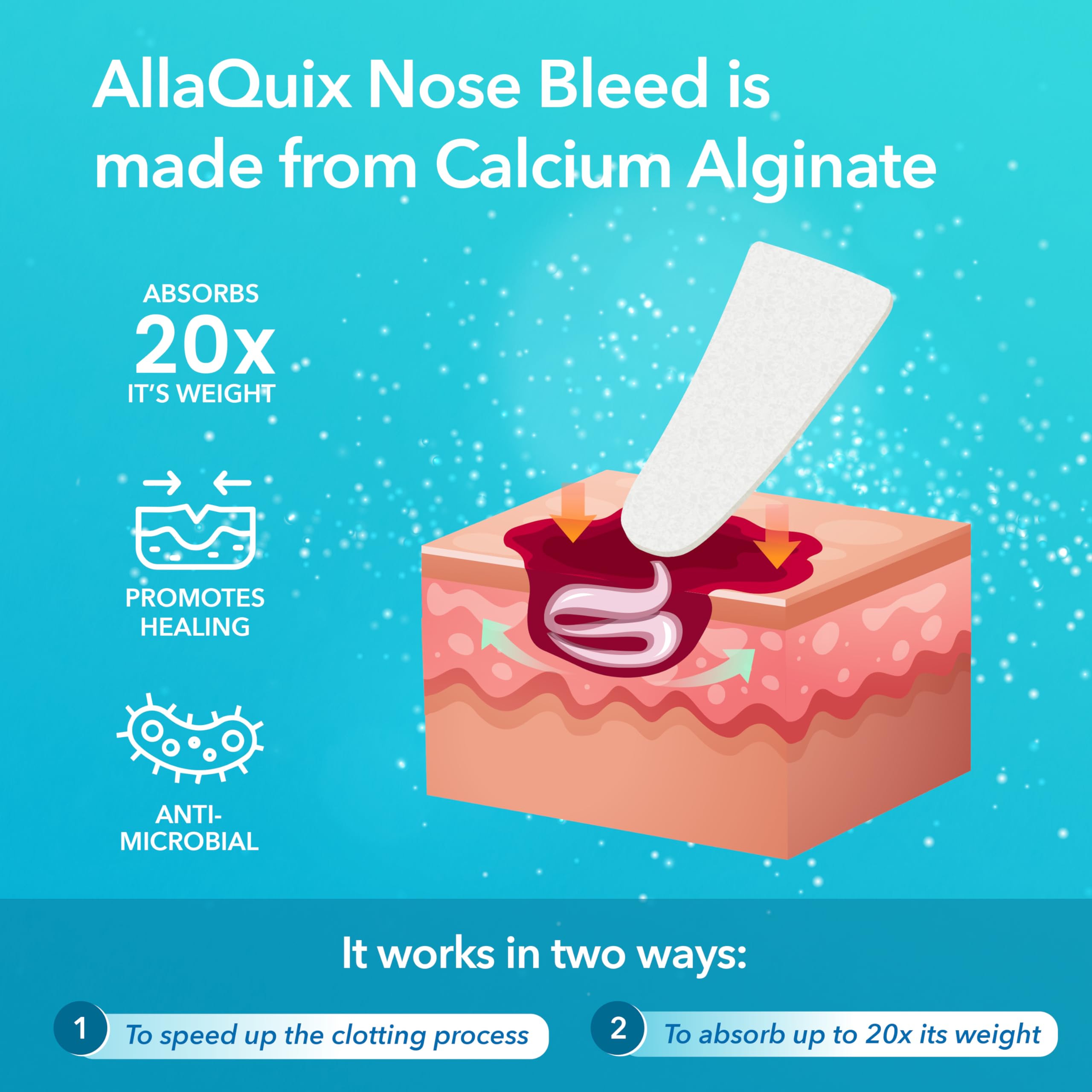 AllaQuix plug in-use for quick, discreet nose care.