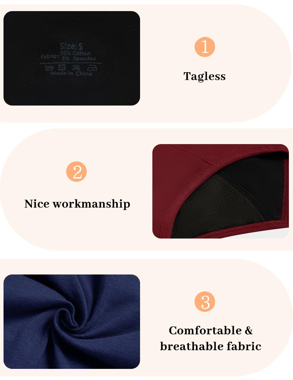 ALLBASE tagless night design minimizes irritation for peaceful nighttime wear.