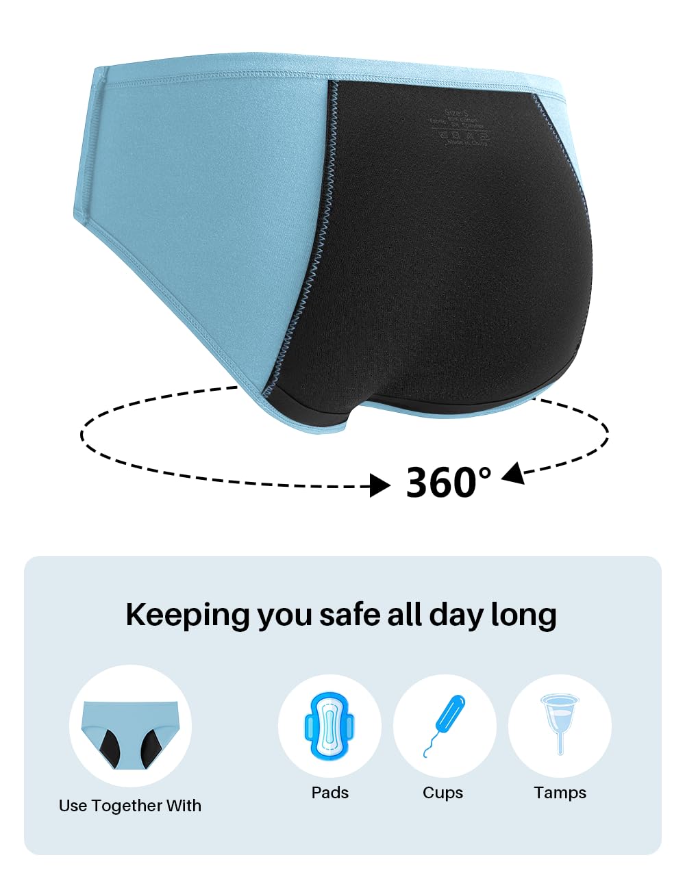 ALLBASE reusable period underwear reduces waste and saves money.