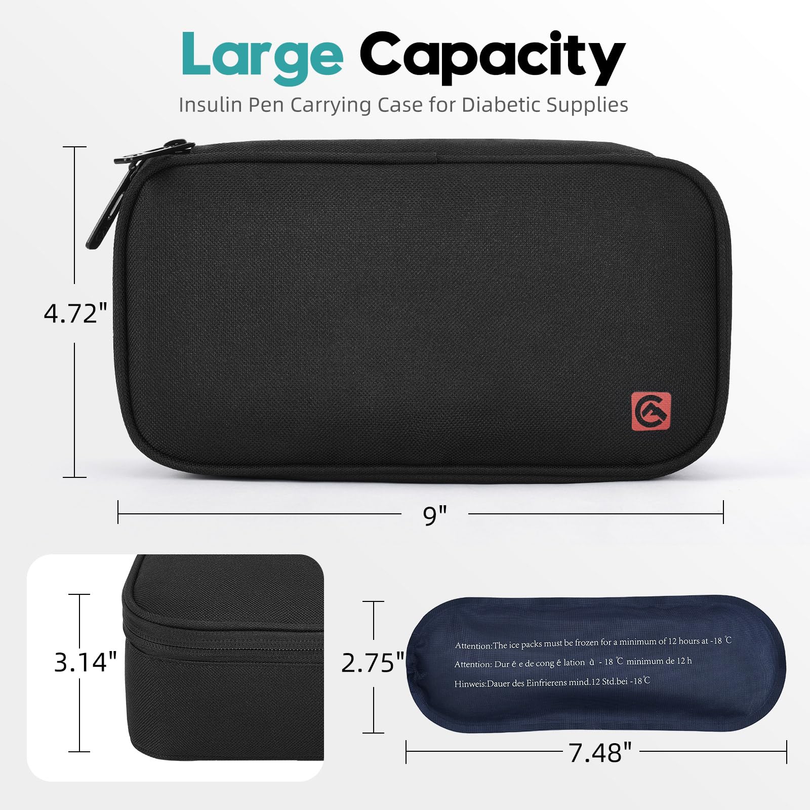 ALLCAMP compact travel case fits easily into a backpack or bag.