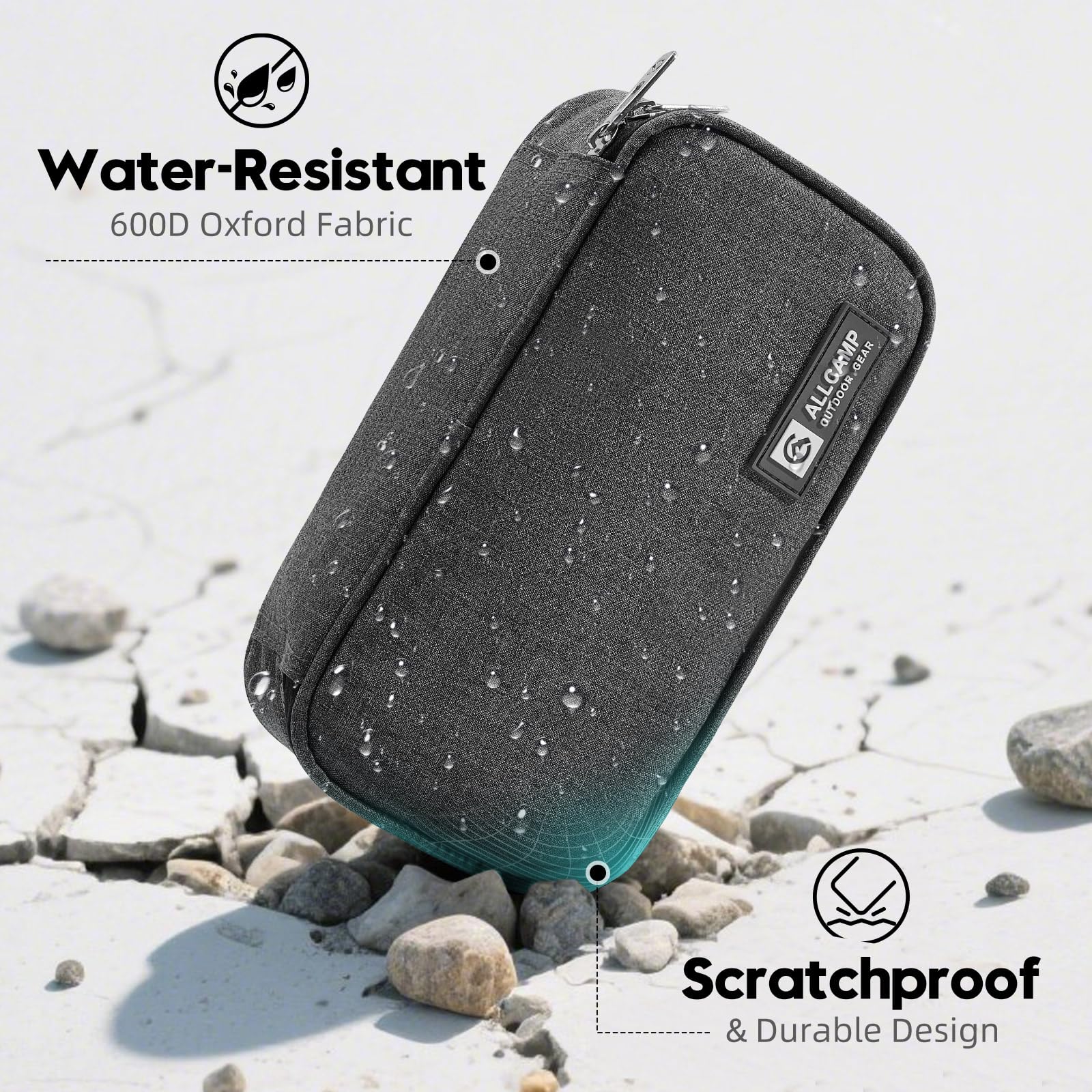 ALLCAMP four reusable ice packs provide reliable cooling for insulin on the move.