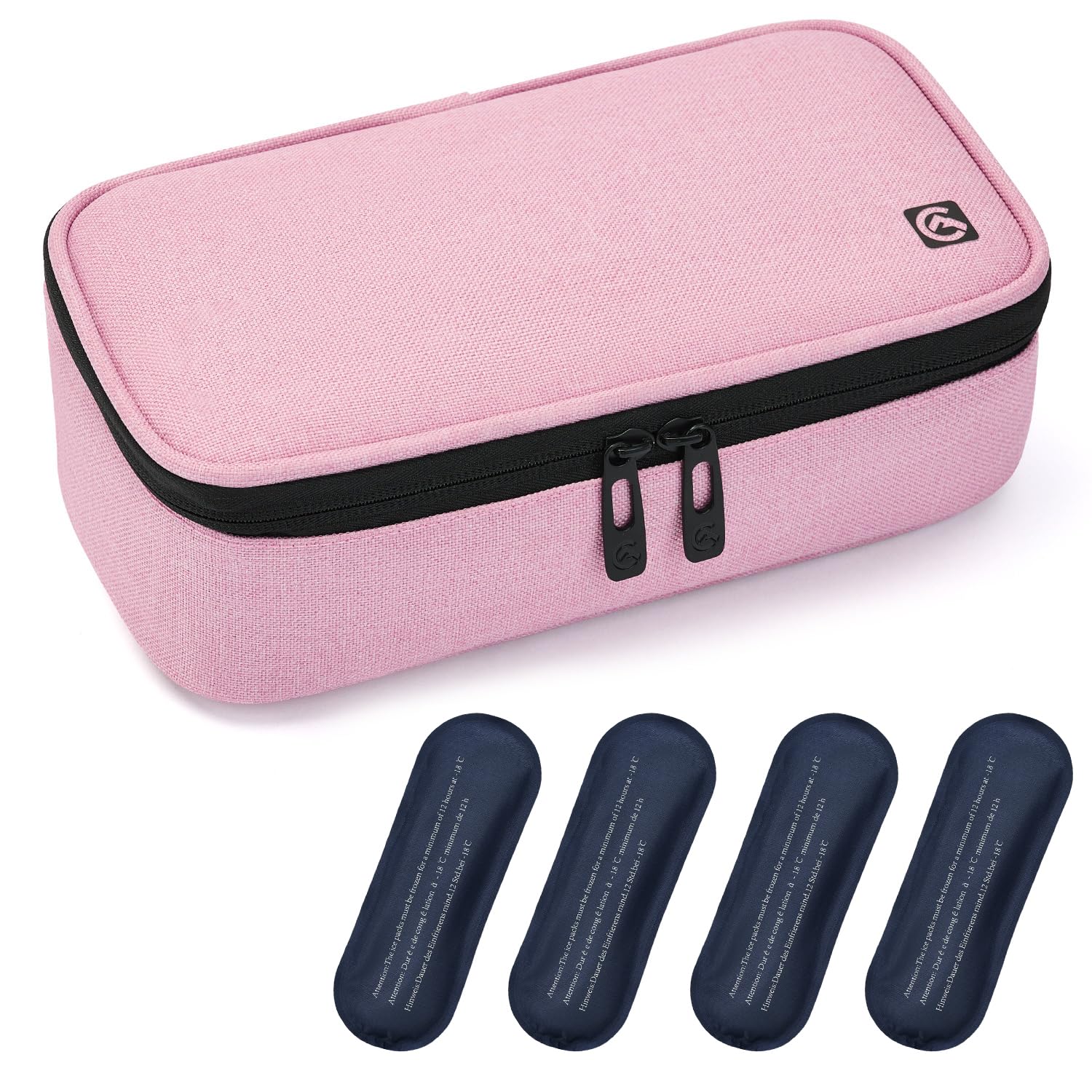 ALLCAMP Insulin Cooler bag front view keeps medications organized during travel.