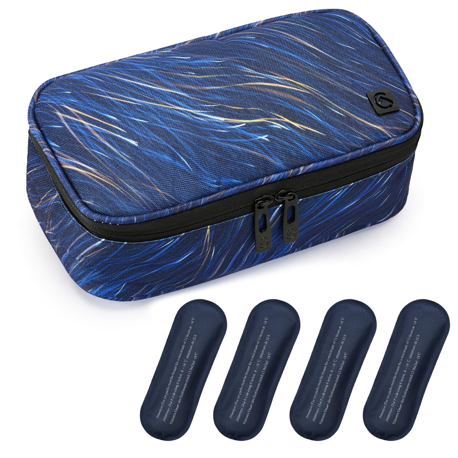 ALLCAMP insulin cooler front view, portable storage for medications on travel.