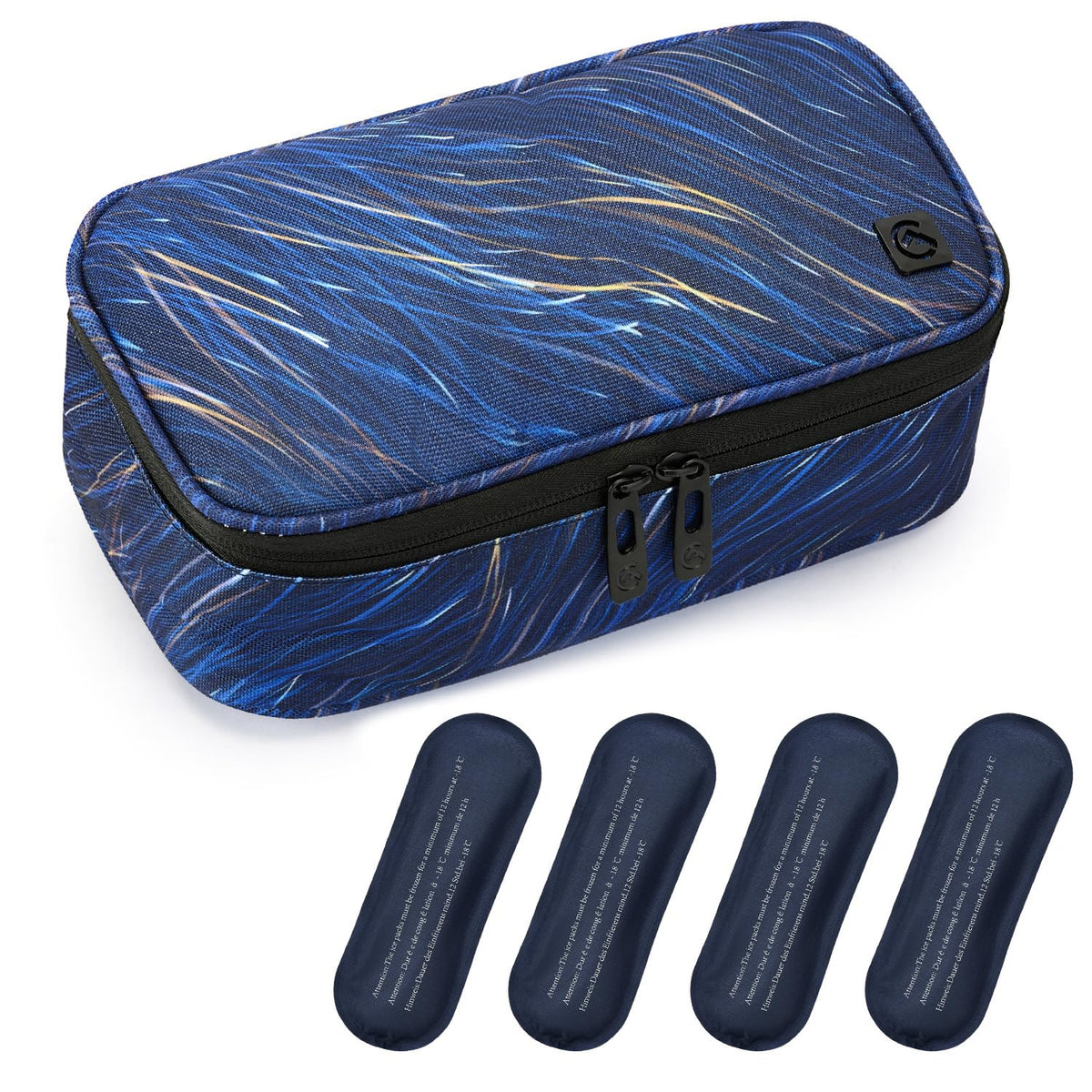 ALLCAMP insulin cooler front view, portable storage for medications on travel.