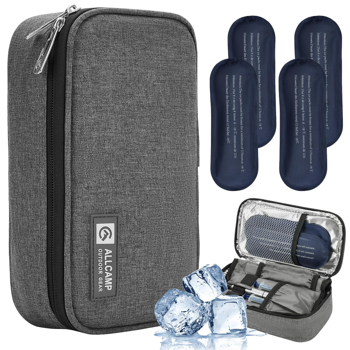 ALLCAMP insulin cooler travel case keeps meds organized on the go.
