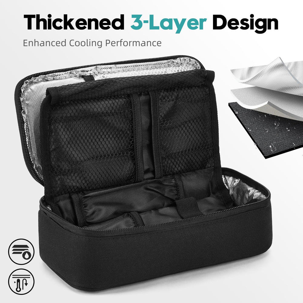 ALLCAMP travel case organizer interior secures supplies with elastic loops.